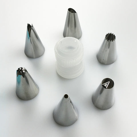 Silicone Icing Piping Cream Pastry Bag + Stainless Steel Nozzle
