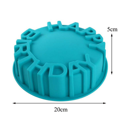 Happy Birthday Round Cake Mold